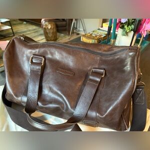 Fossil Brown Leather Men's Duffle Bag